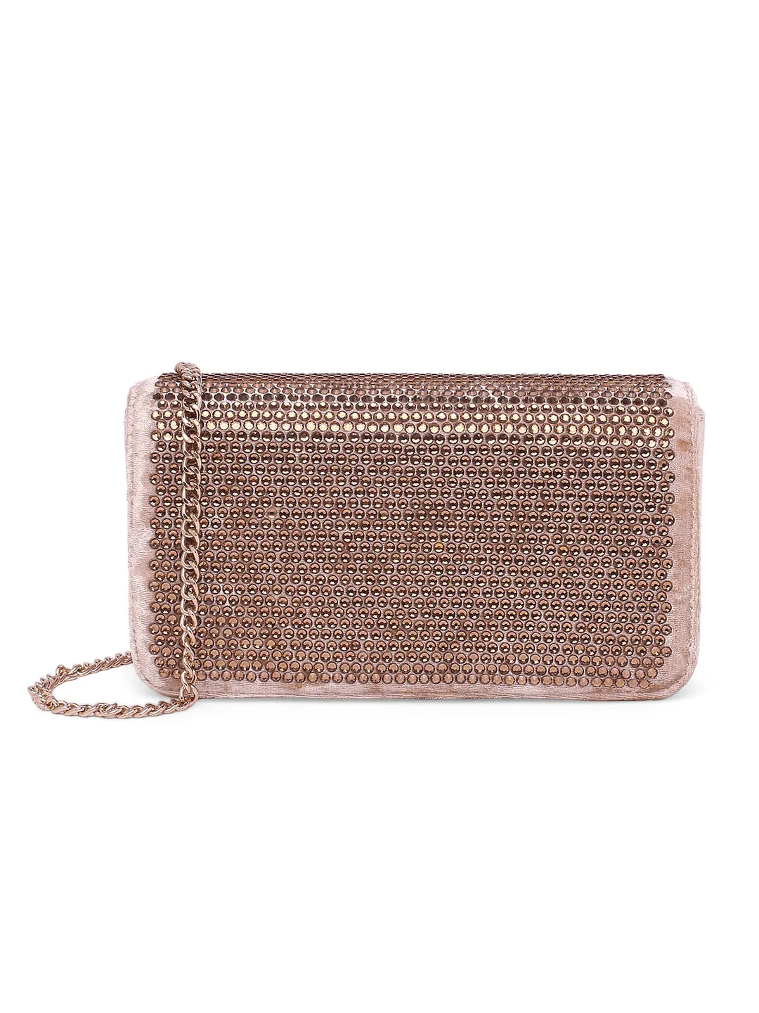 Inc.5 Women Gold Embellished Fancy Clutch