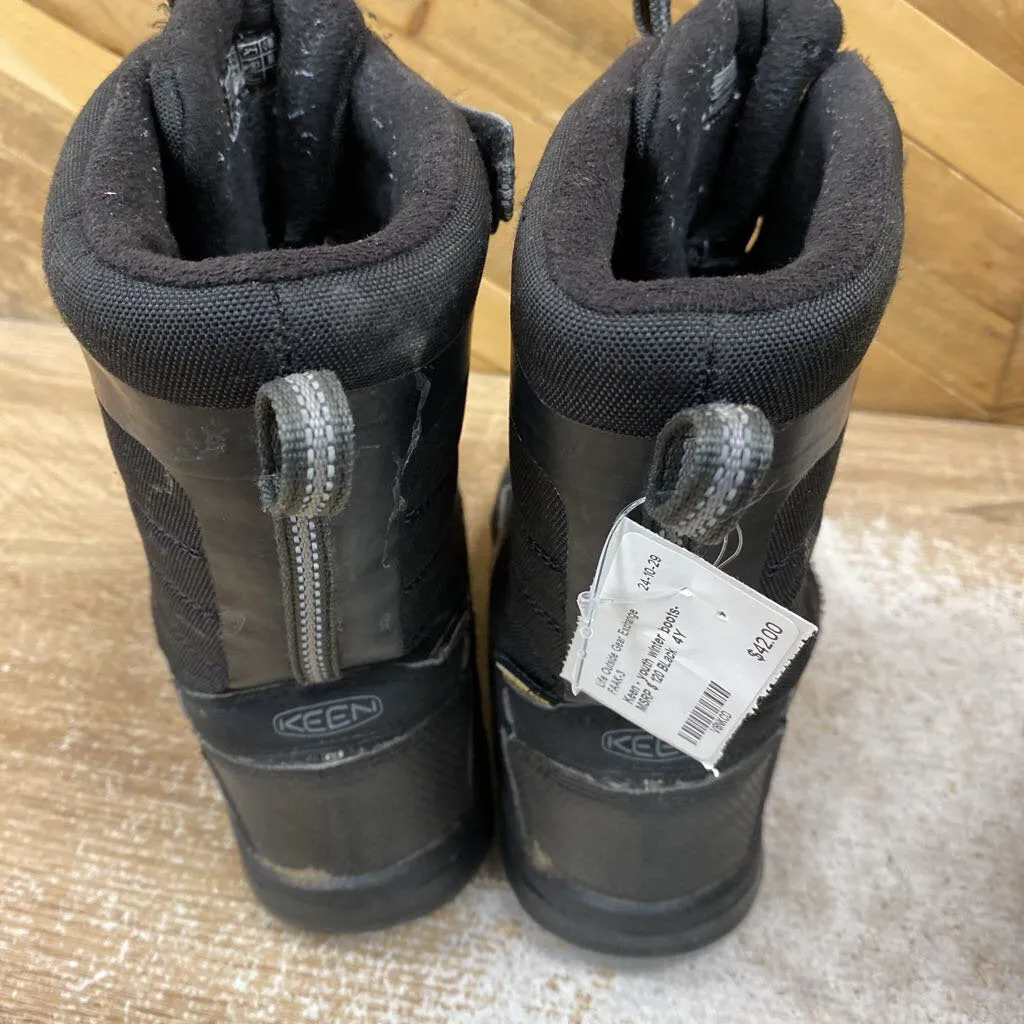 Keen - youth winter boots- MSRP $ 120: BLack -children-4Y