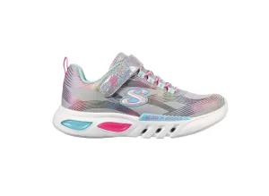 Kids Girls Skechers Glow - Brites Shoes Grey / Multi