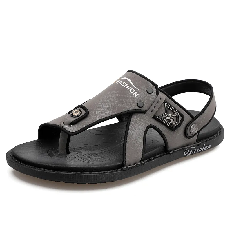 kkboxly kkboxly Men Microfiber Leather Two-Ways Soft Breathable Non-Slip Casual Outdoor Sandals