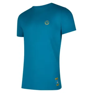 La Sportiva Men&#x27;s Climbing On The Moon T-Shirt Turchese/Giallo | Buy La Sportiva Men&#x27;s Climbing On The Moon T-Shirt Turchese/Giallo here | Outnorth