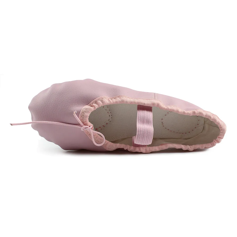 Leather Dance Performa Shoes for Kids Girls Ballet Gymnastic Flats