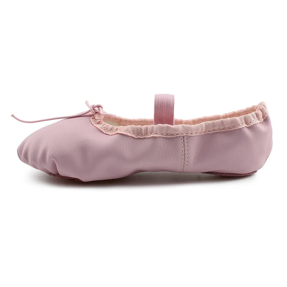 Leather Dance Performa Shoes for Kids Girls Ballet Gymnastic Flats