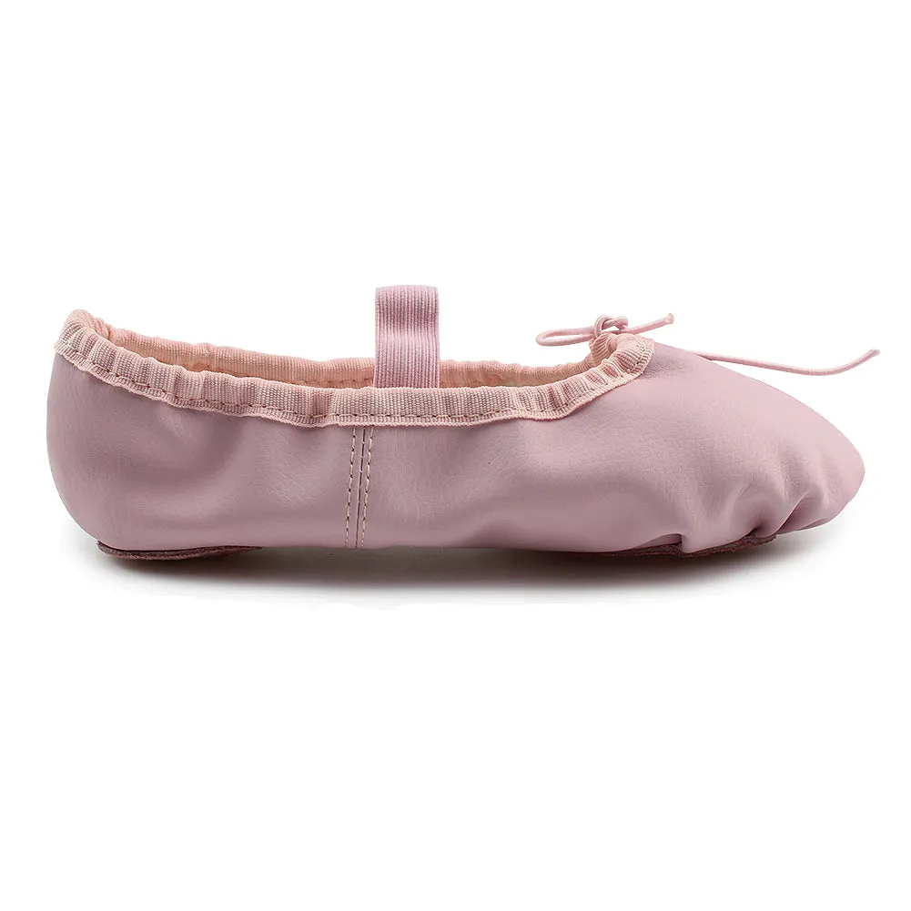 Leather Dance Performa Shoes for Kids Girls Ballet Gymnastic Flats