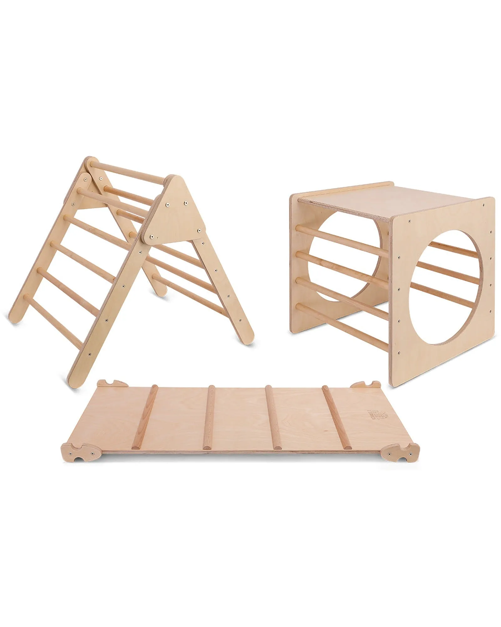 Lifespan Kids Pikler Climbing Frame Package with Slide, Cube and Triangle