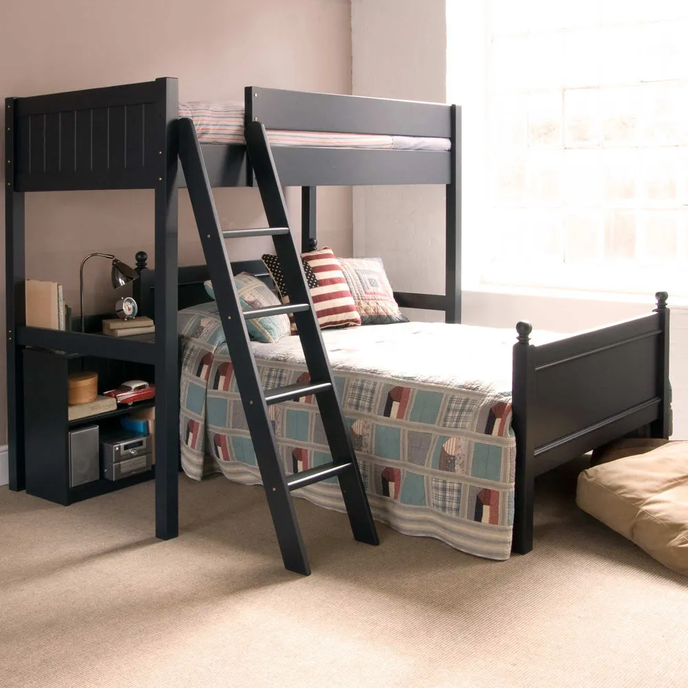 Little Folks Furniture - Fargo High Sleeper with 4ft Double - Painswick Blue