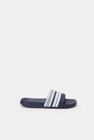 Men Navy Padded Slide