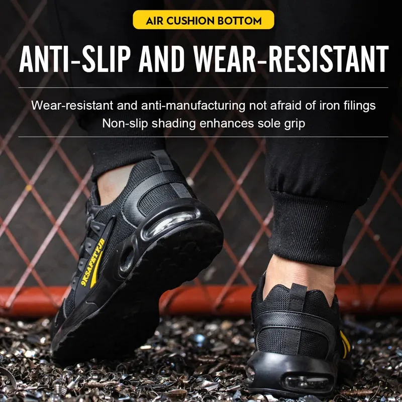 Men's Rotating Button Steel Toe Shoes, Indestructible, Puncture-Proof