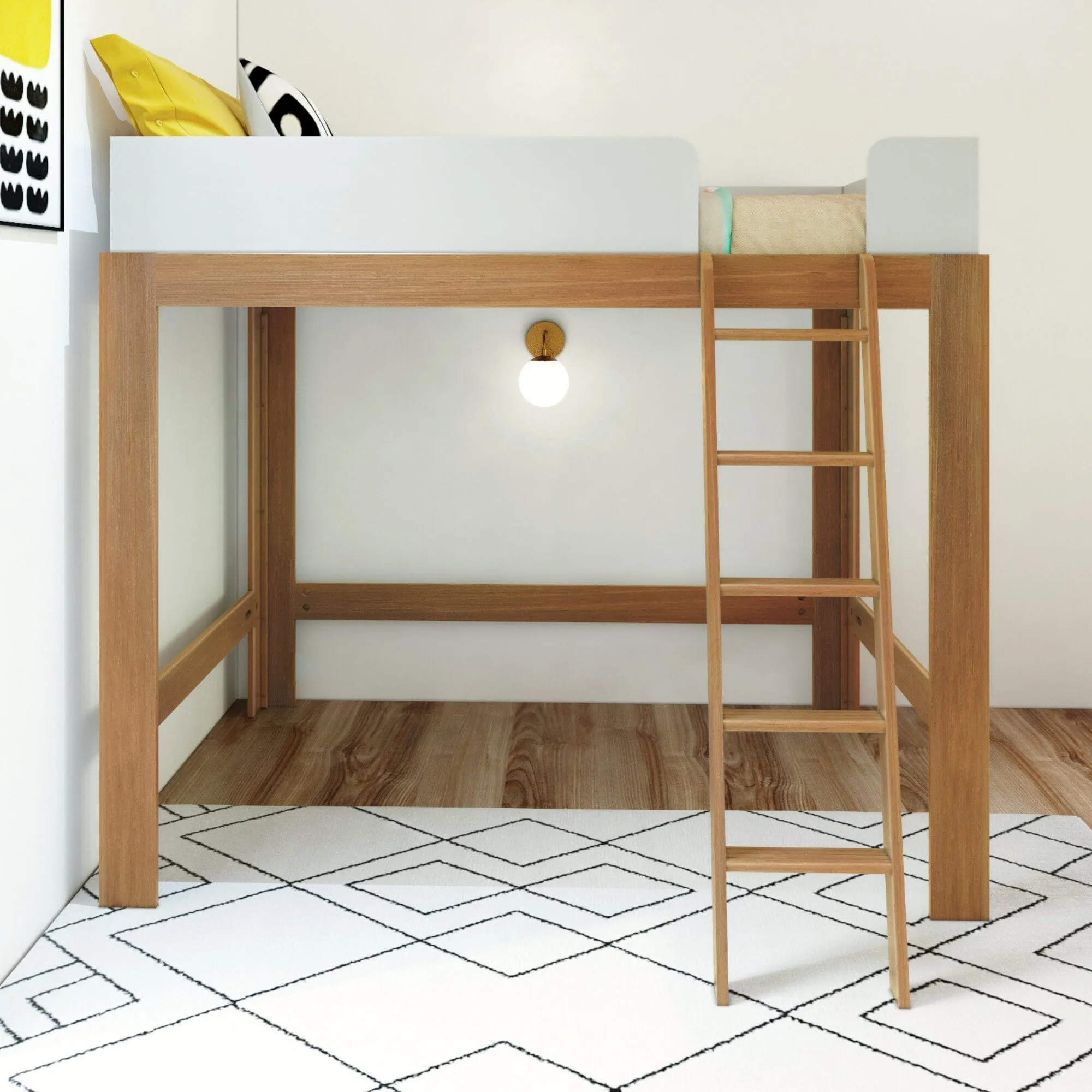 Mid-Century Modern Full Loft Bed