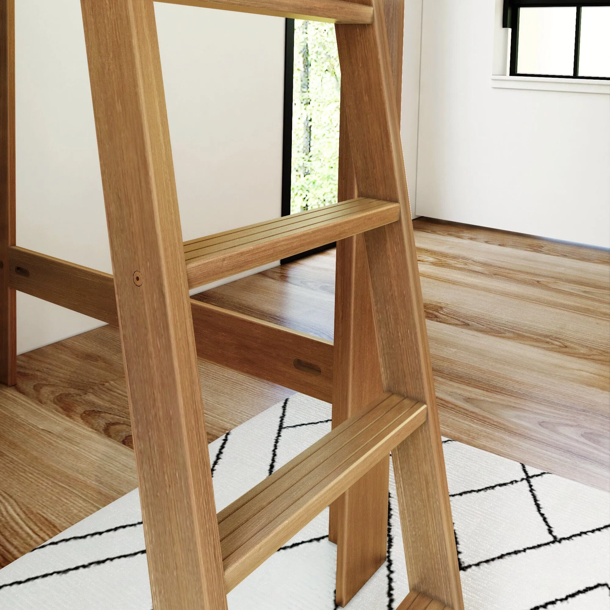 Mid-Century Modern Full Loft Bed