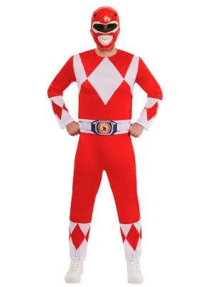 Mighty Morphin Power Rangers Deluxe Mens Red Ranger Costume