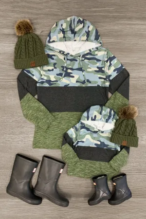 Mom & Me - Camo Colorblock Hoodie