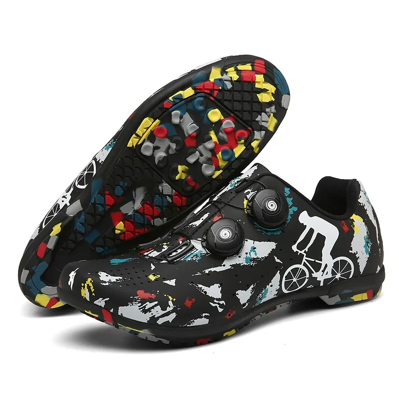 MTB Cycling Shoes Men Women Outdoor Sports Self-locking Road Bike Racing Bicycle Sneakers Shoe Flat Cleat Mountain SPD