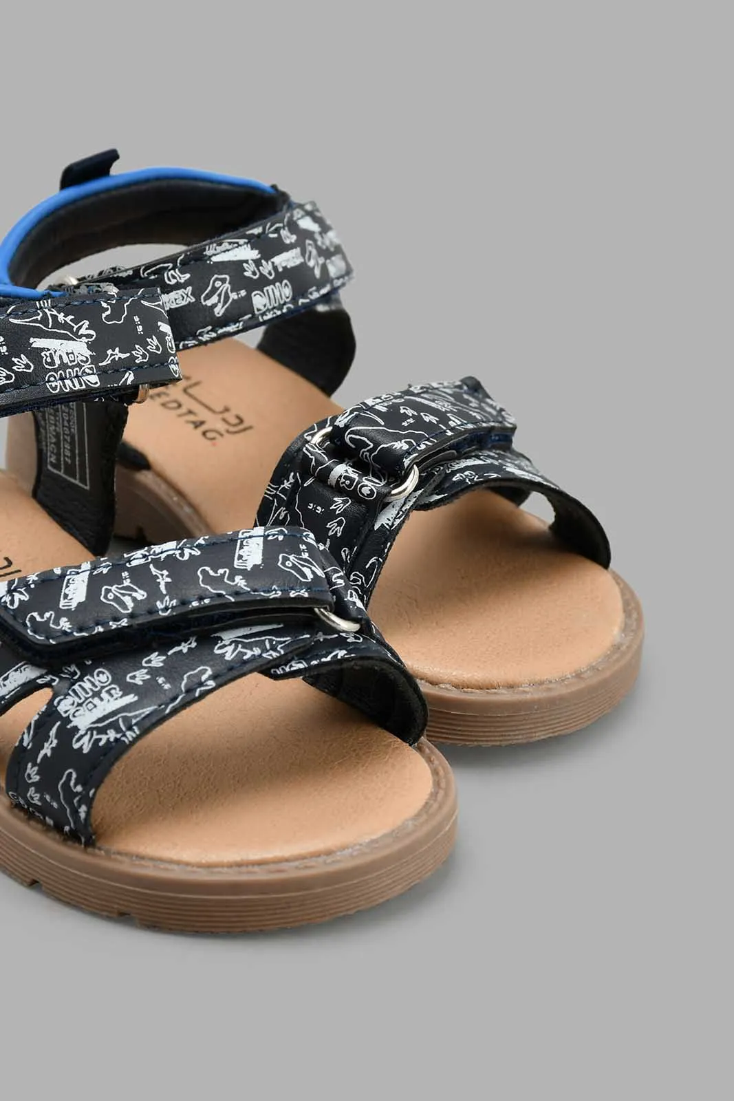 Navy Printed Sporty Sandal