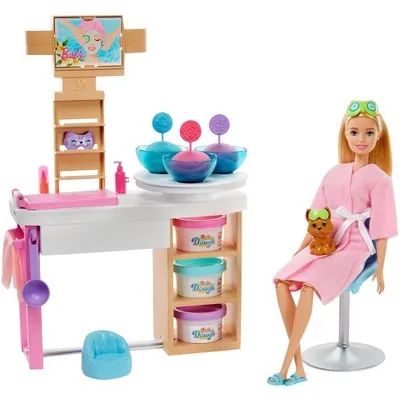 New - Barbie Spa Day Face Mask Playset