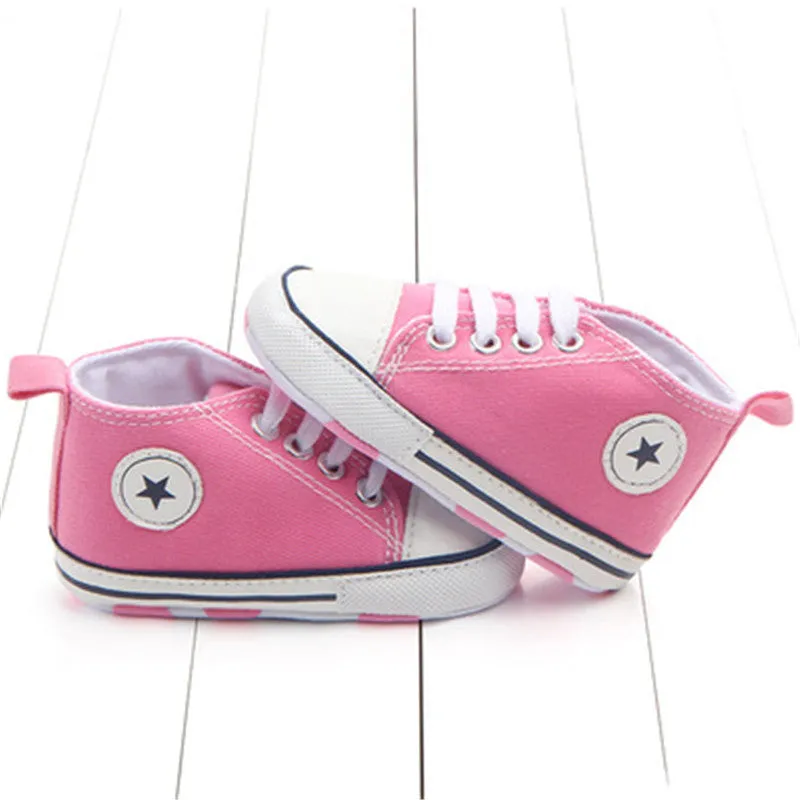 New Canvas Classic Sports Sneakers Newborn Baby Boys Girls First Walkers Shoes Infant Toddler Soft Sole Anti-slip Baby Shoes