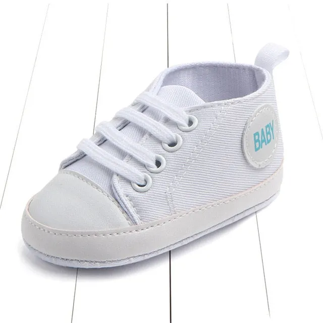 New Canvas Classic Sports Sneakers Newborn Baby Boys Girls First Walkers Shoes Infant Toddler Soft Sole Anti-slip Baby Shoes