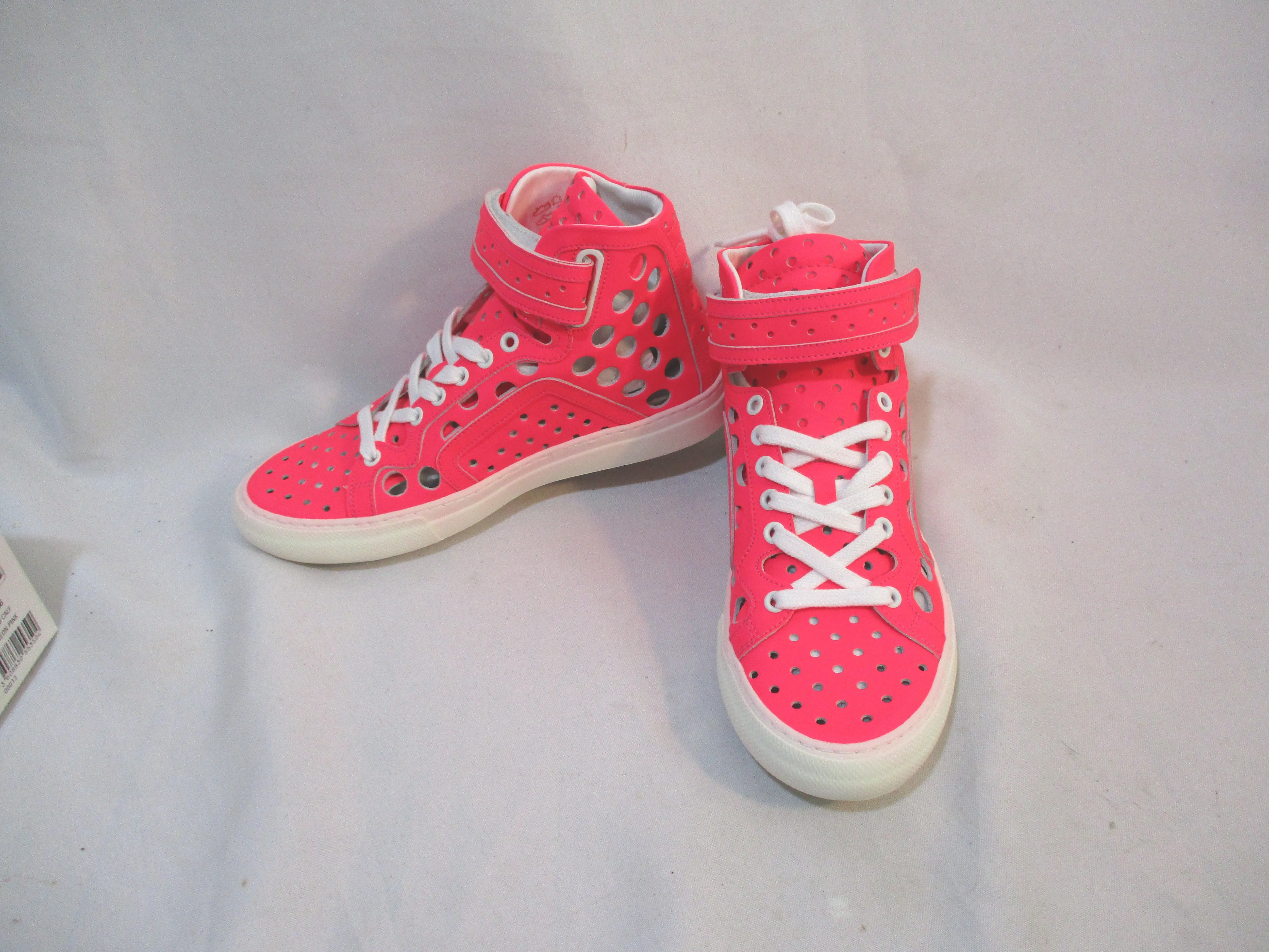 NEW PIERRE HARDY GUM CALF Sneaker TRAINER Shoe 36 NEON PINK