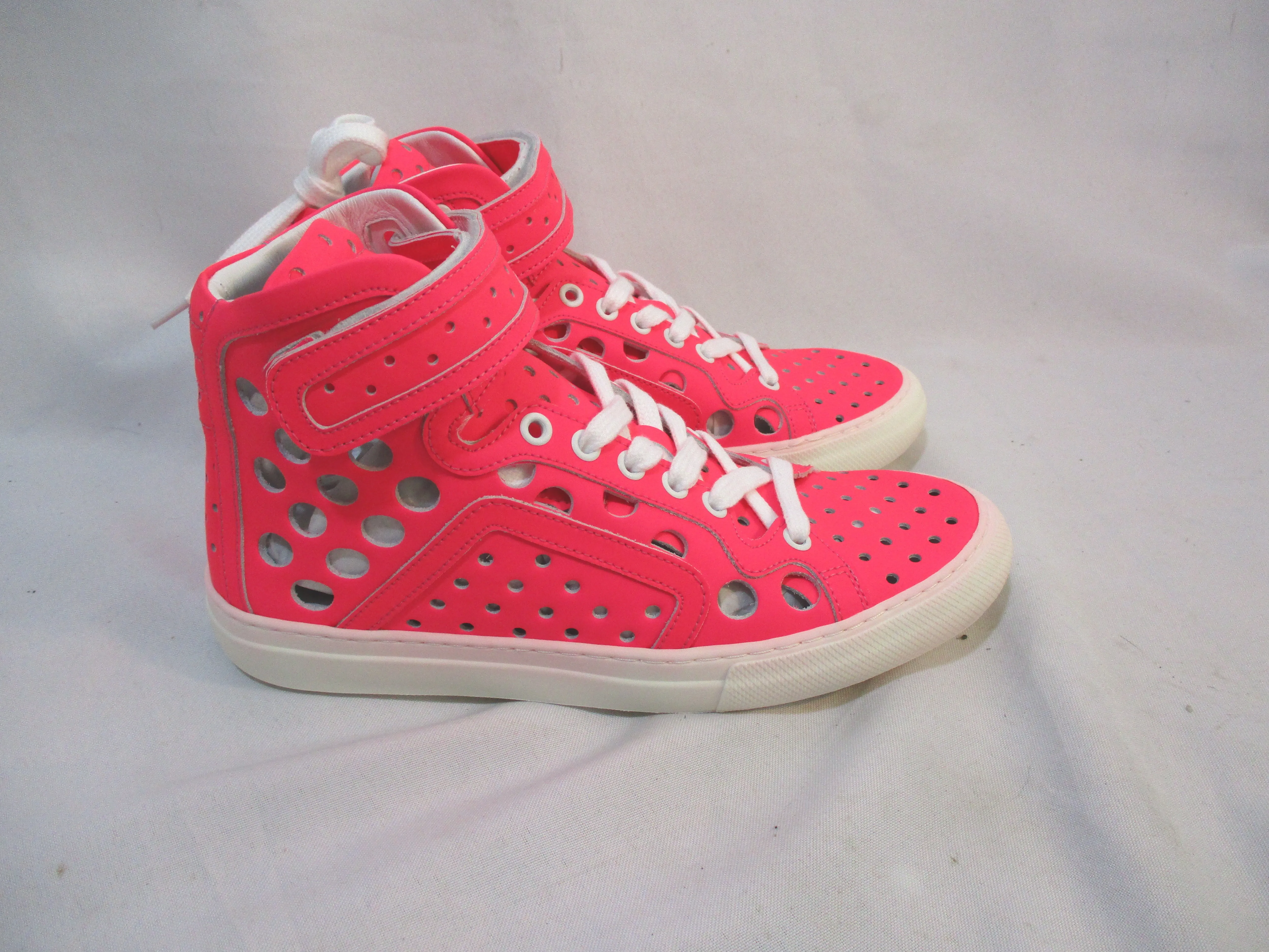 NEW PIERRE HARDY GUM CALF Sneaker TRAINER Shoe 36 NEON PINK