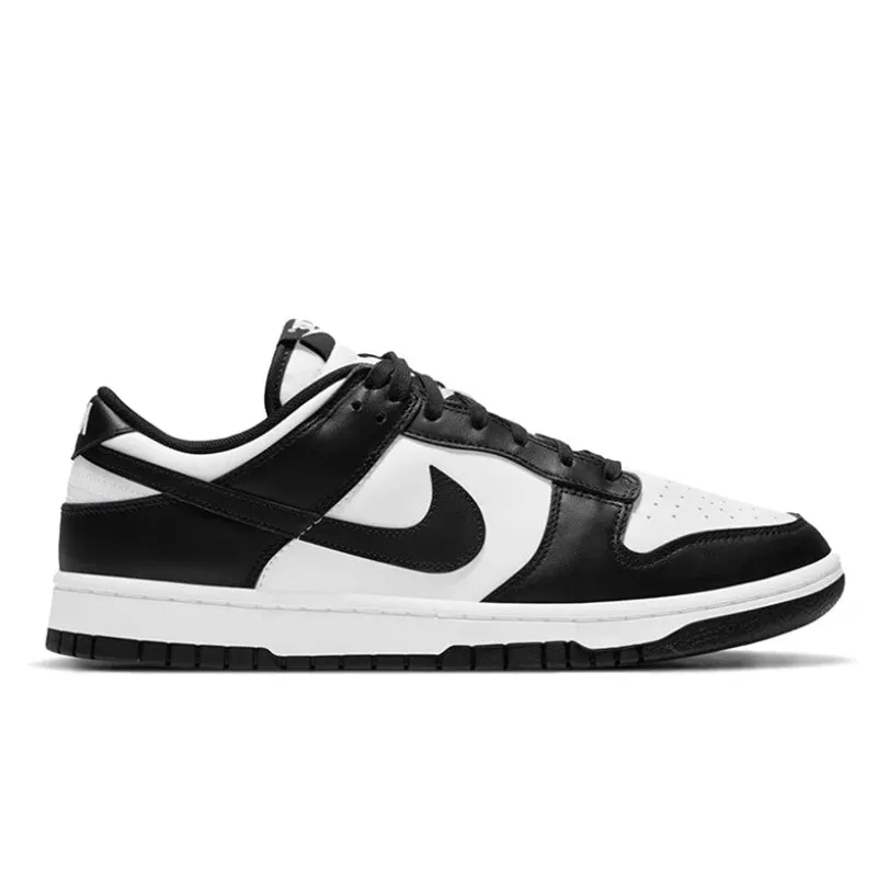 Nike Dunk Black White Panda Skateboarding Shoes - Classics for Men, Genuine Leather, Non-Slip, Comfortable SB Running Sneakers