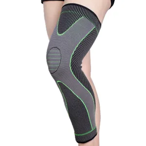 Nylon Knitted Riding Sports Extended Knee Pads, Size: M(Green Basic)