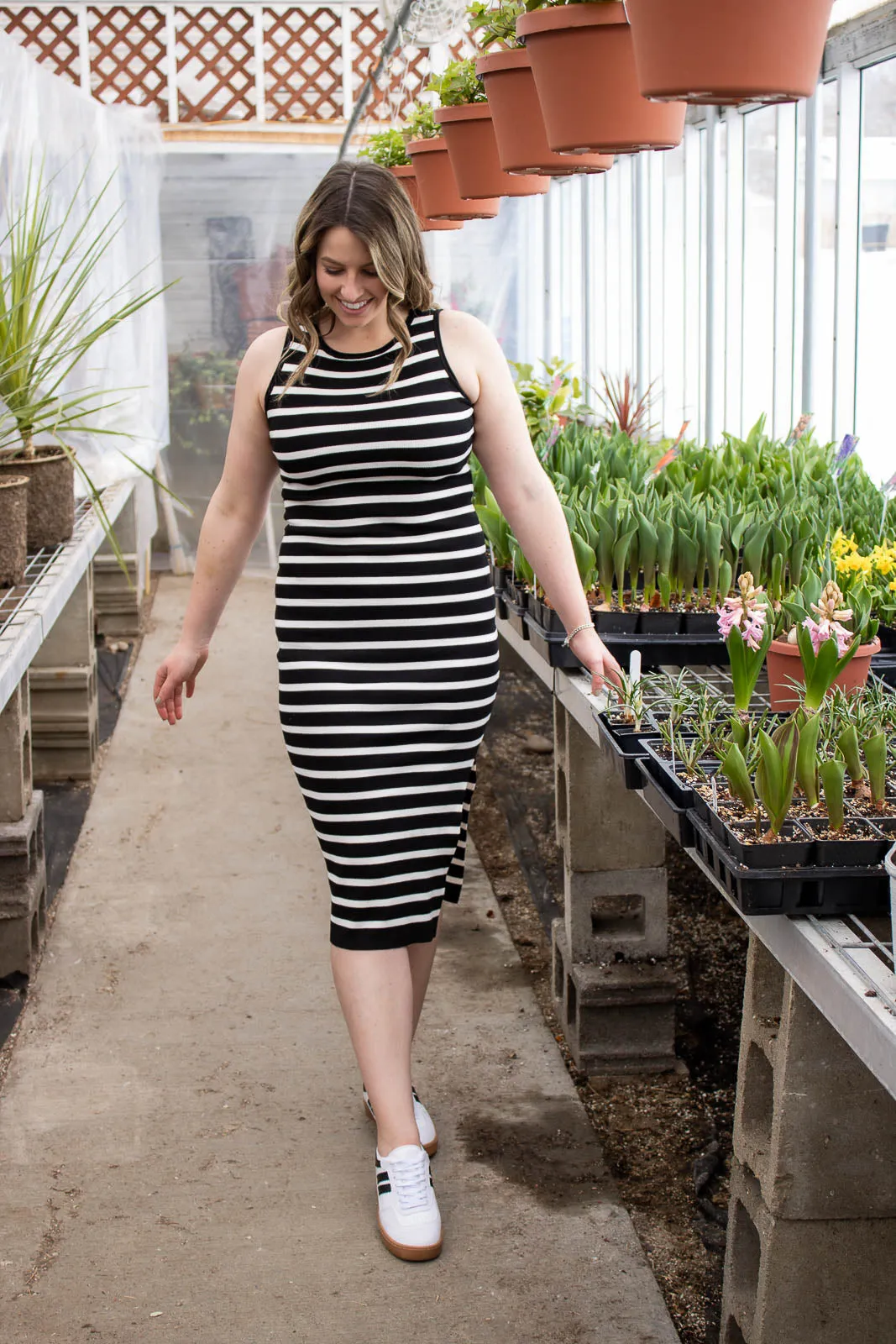 Odessa Striped Midi Dress