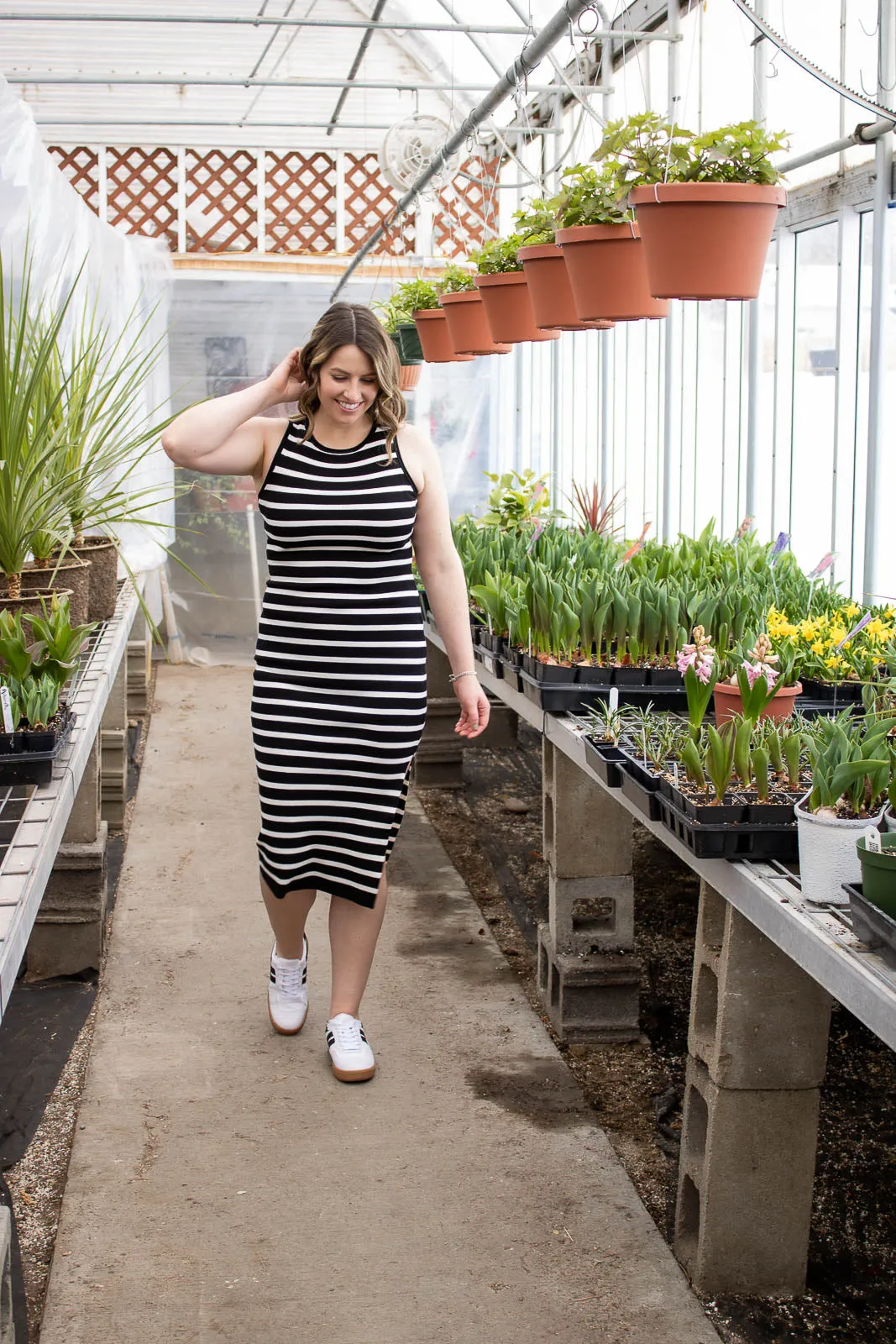 Odessa Striped Midi Dress