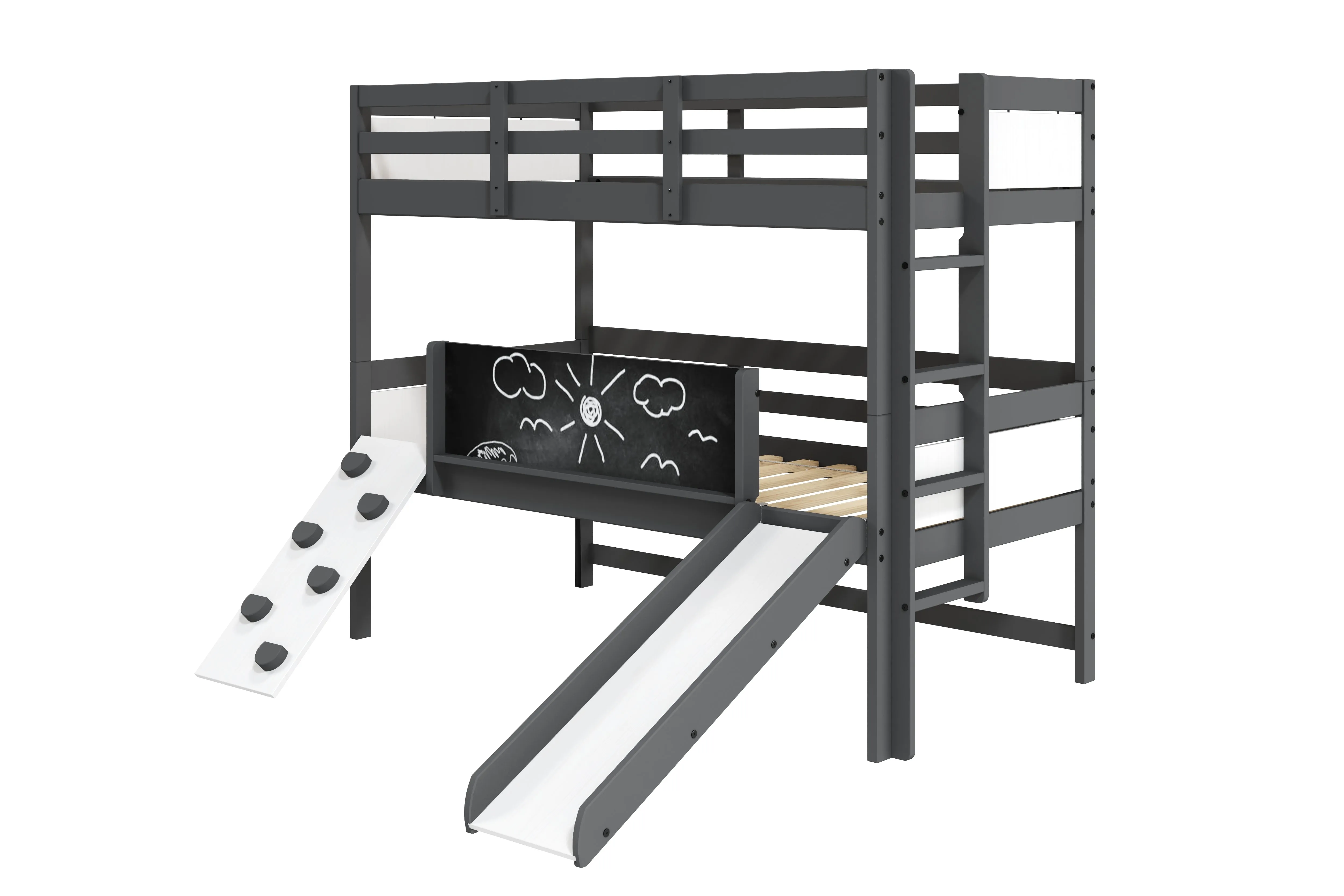 Ophelia Bunk Bed with Slide & Climbing Wall