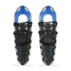 Outbound Men & Women's Lightweight 28 x 8" Adjustable Snowshoes, Black/Blue