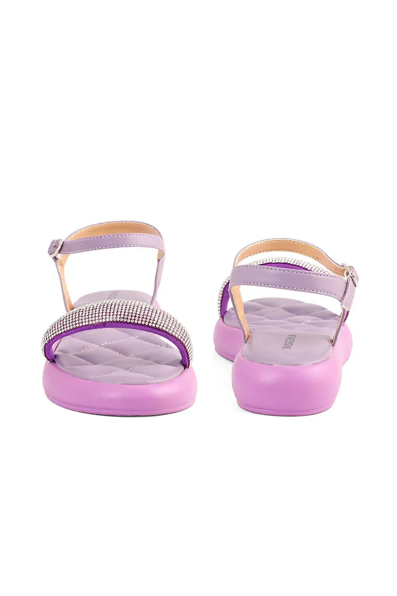 Party Wear Sandal I23689-Purple