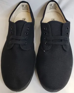 Pluribus -- Black Canvas Oxford -- Wide Width -- All Black