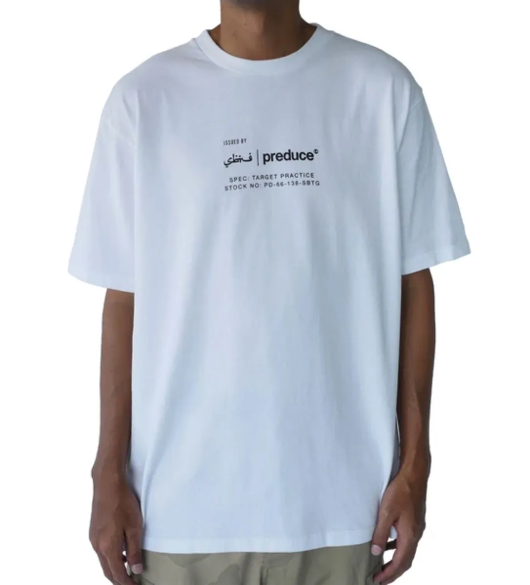 PREDUCE X SBTG LABEL  T-SHIRT // WHITE