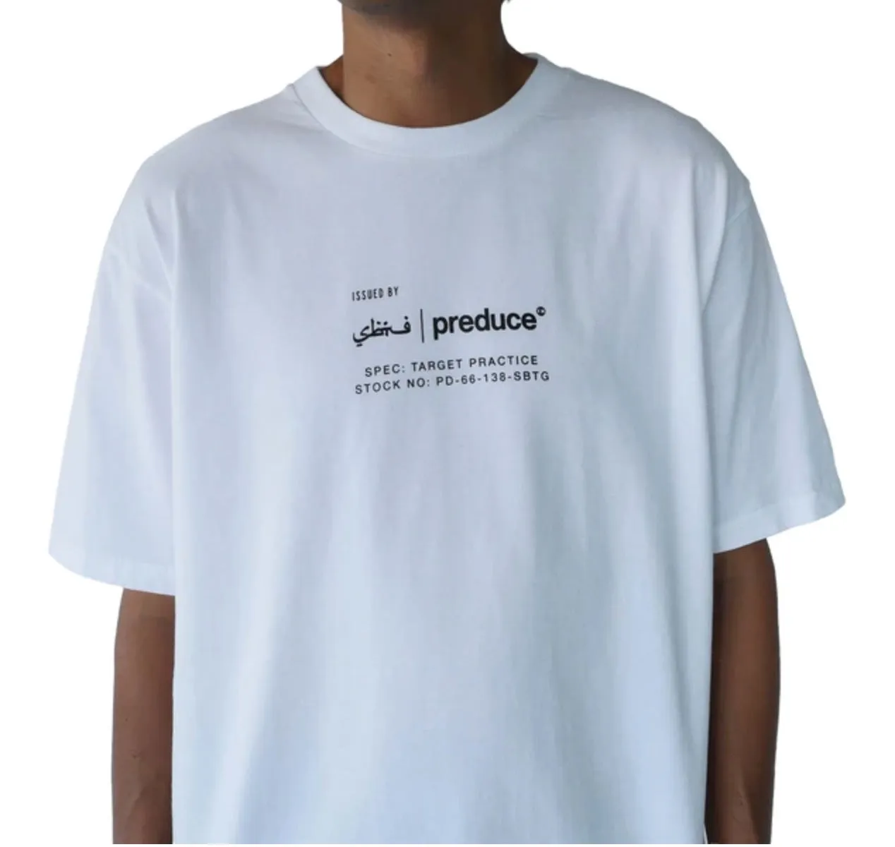 PREDUCE X SBTG LABEL  T-SHIRT // WHITE