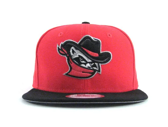 Quad Cities River Bandits New Era 9FIFTY Snapback Hat (LAVA RED BLACK GRAY UNDERBRIM)