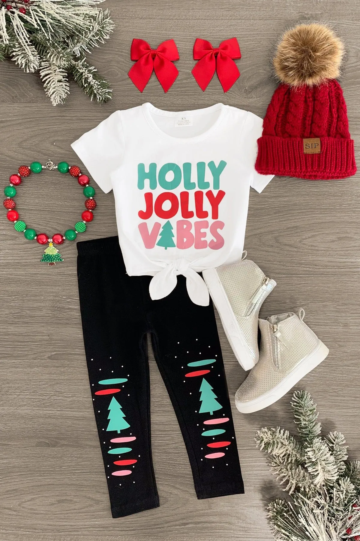 "Holly Jolly Vibes" Legging Set