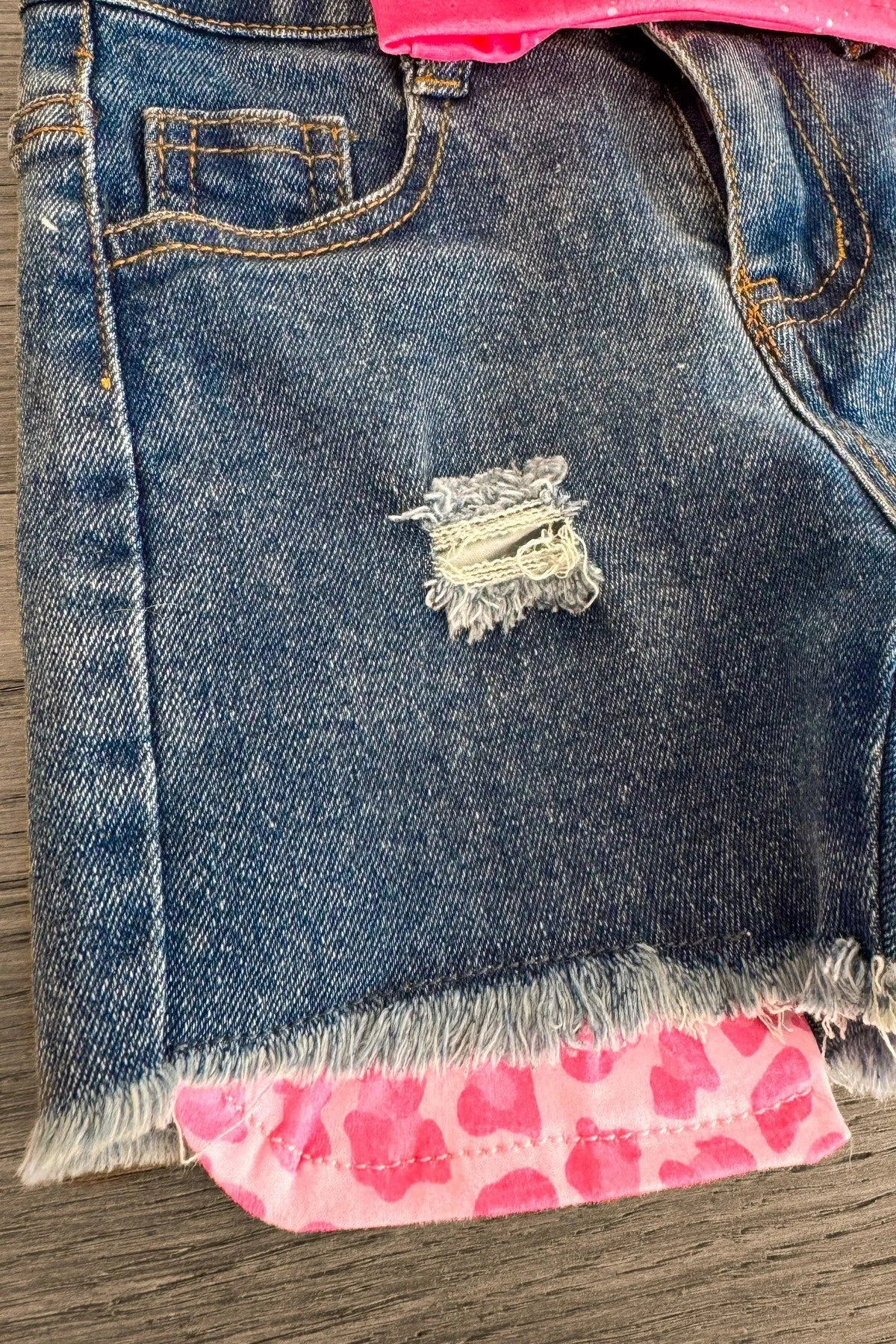 "On My Moms Last Nerve" Denim Short Set