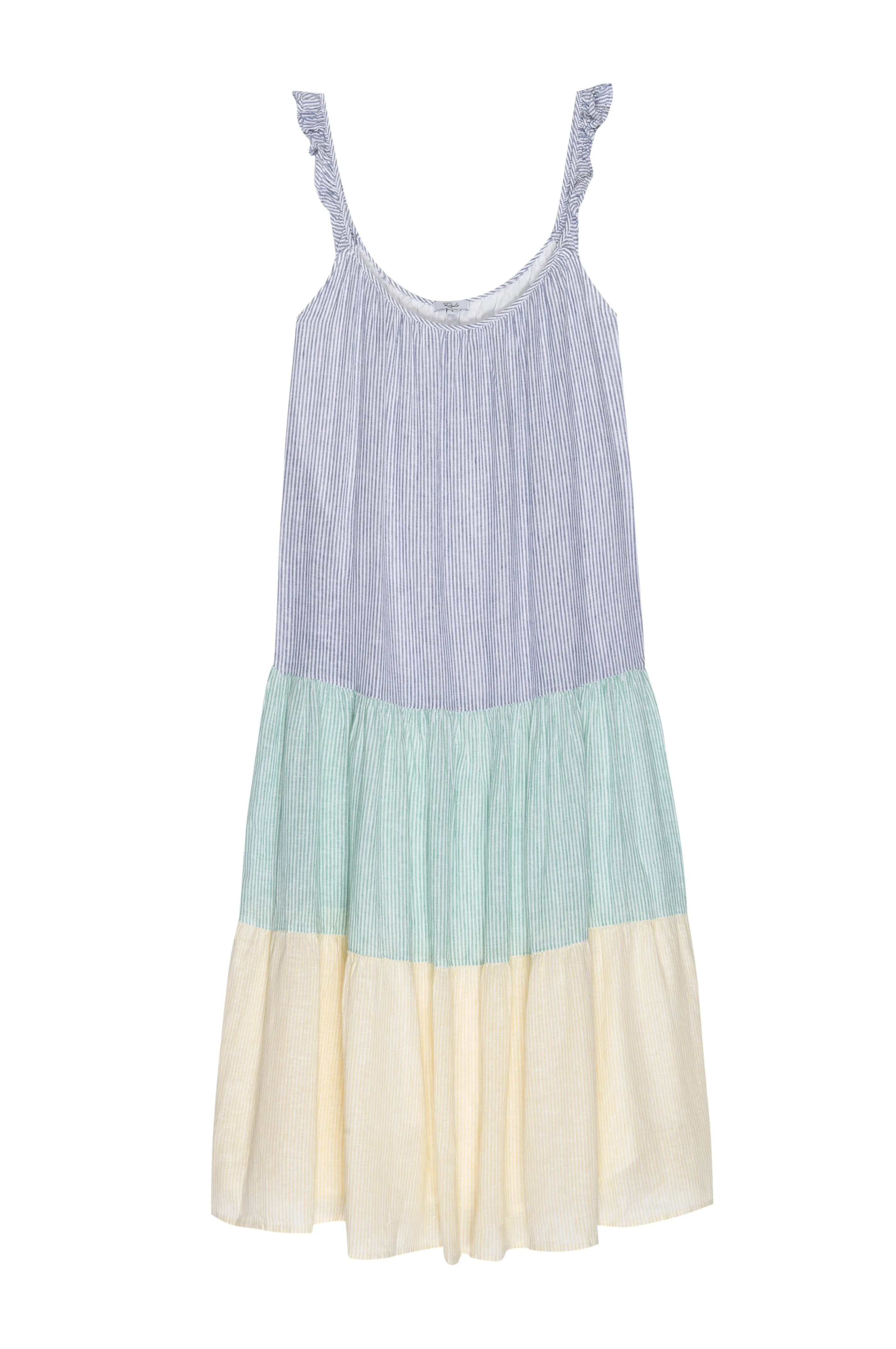 Rails - Capri Dress in Mixed Rainbow Stripe