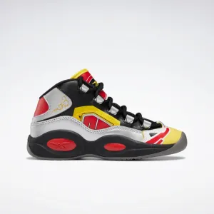 Reebok Footwear Kids QUESTION MID BLK/SILVER MET/VECTOR RED