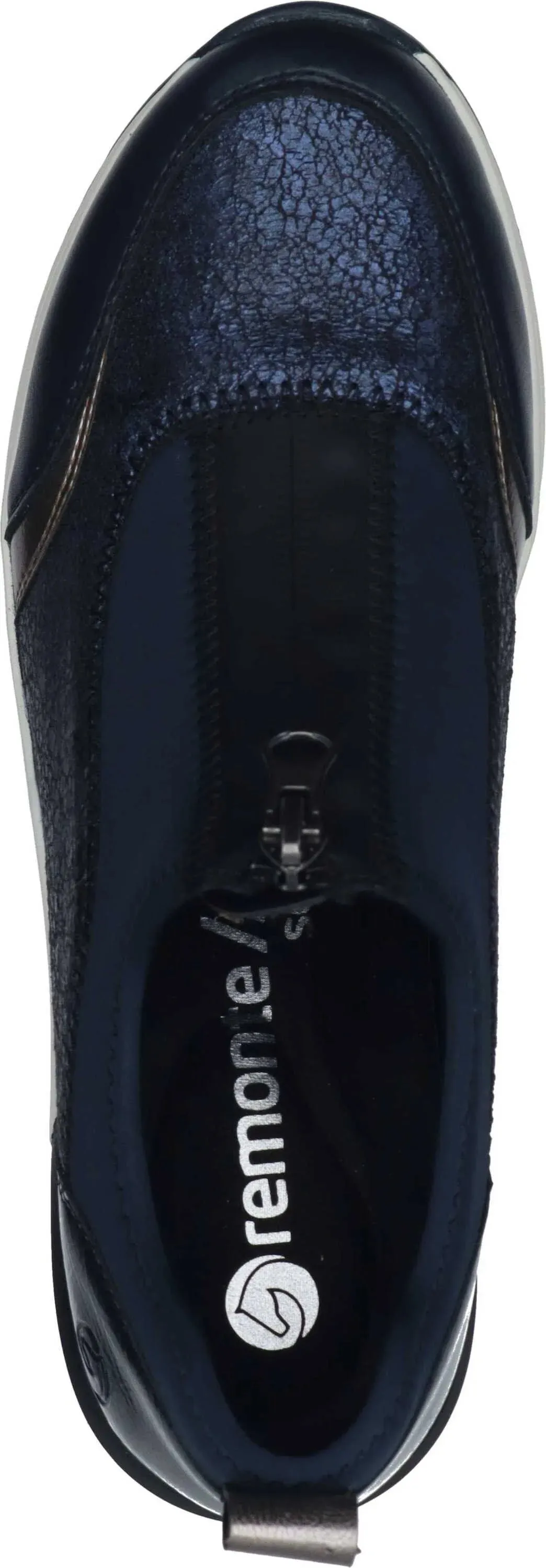 Remonte D0T08-12 X Elizabeth Hurley D0T08-02 Arbela Navy Multi Wedge Zip Front Trainers