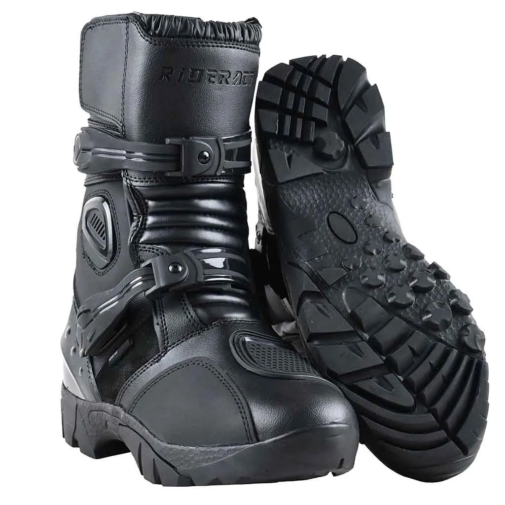 RIDERACT® Men's Motorcycle Boots Cruiser Activa Black Moto Boots