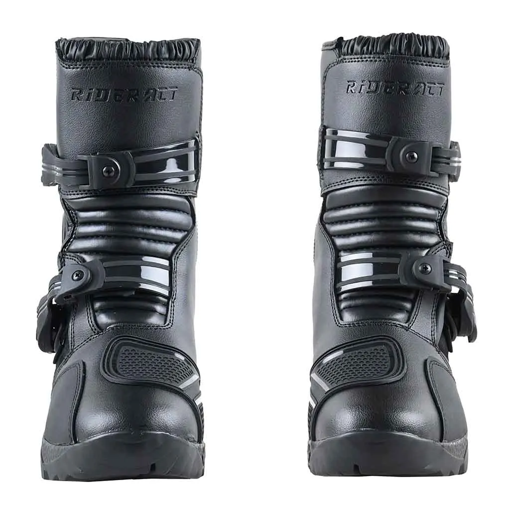 RIDERACT® Men's Motorcycle Boots Cruiser Activa Black Moto Boots