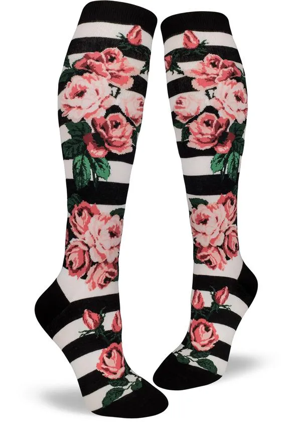 Romantic Roses Women's Knee Highs