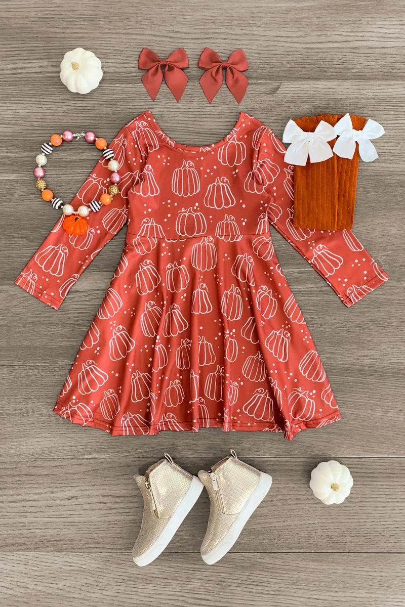 Rust Pumpkin Dress