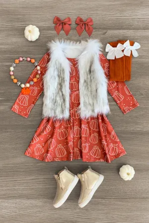 Rust Pumpkin Dress