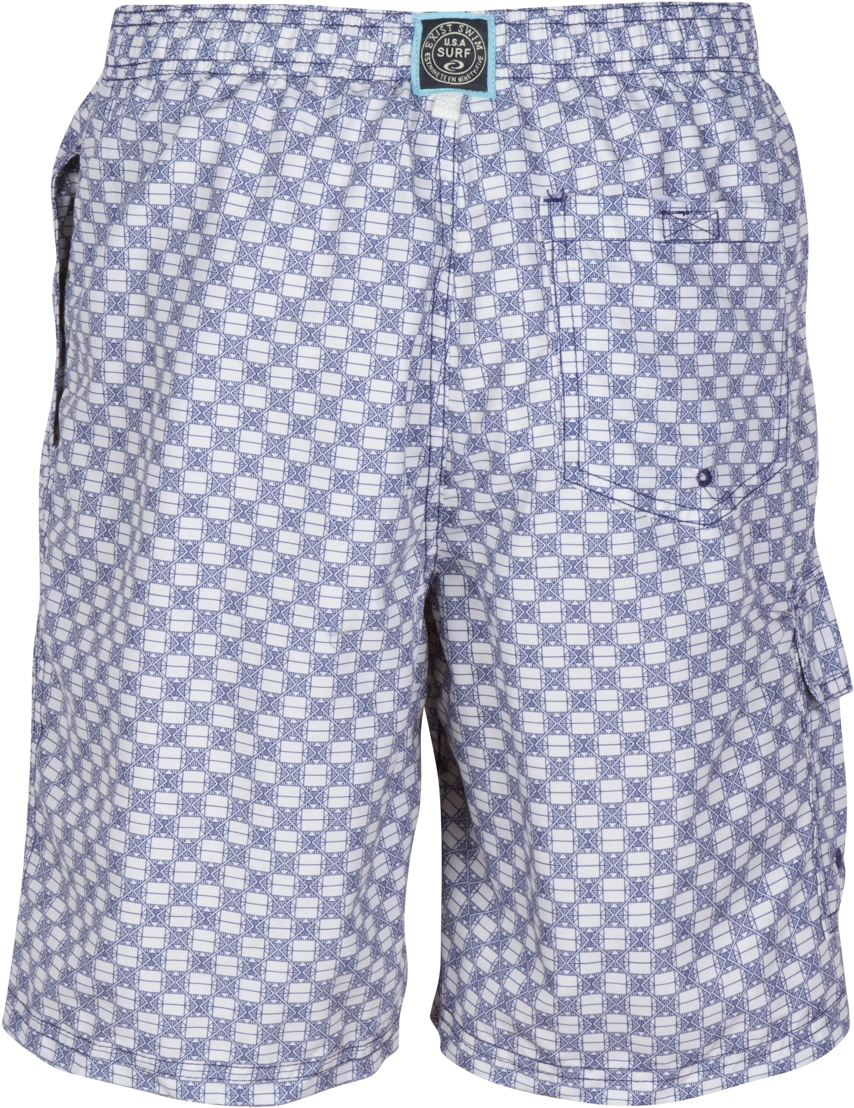 Sakkas Luca Checkered Patch Pocket Swim Trunk/Boardshort