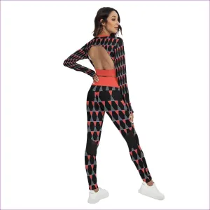 Scaled Women's Sport Set With Backless Top And Leggings