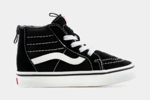 SK8-HI Zip Infant Toddler Skateboarding Shoe (Black/White)