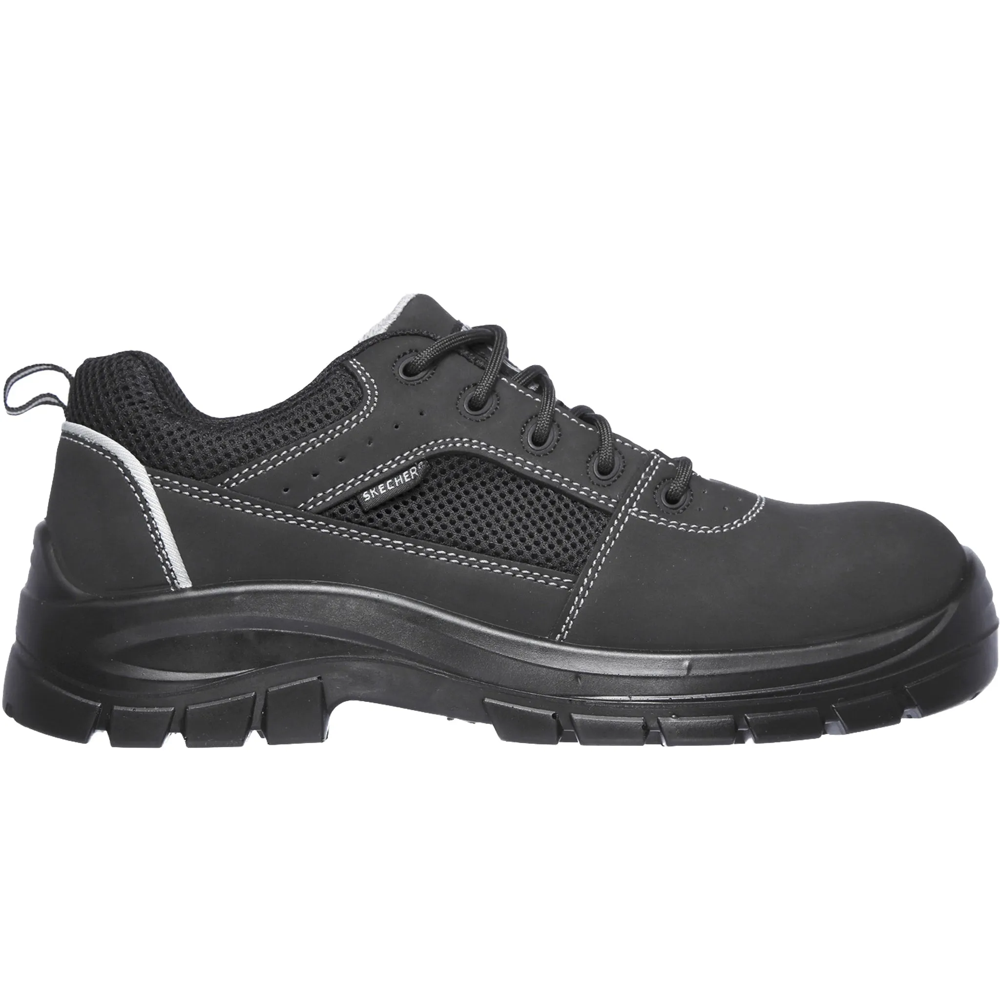 Skechers Men's 200001 Trophus Black Safety Steel Toe Work Shoes