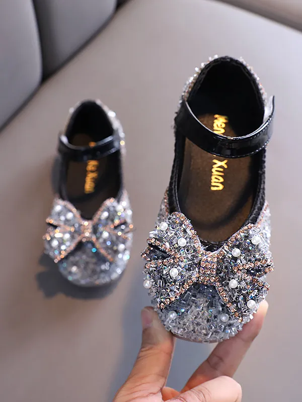 Sparkly Bow Mary Jane Shoes By Liv and Mia