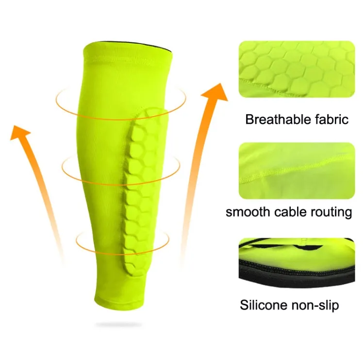 Sports Outdoor Basketball Ride Honeycomb Anti -Collision Leg Protection M (Orange)